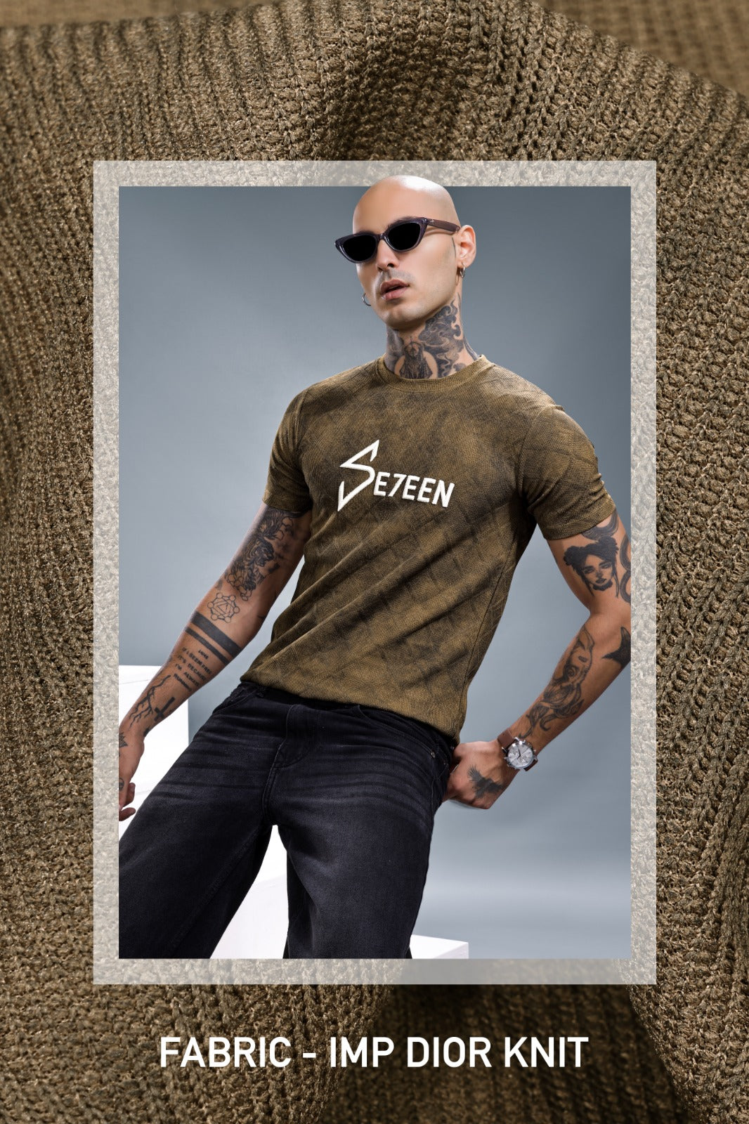 Premium Textured Embroidered T-Shirt