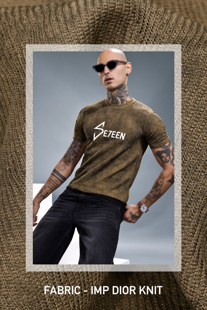 Premium Textured Embroidered T-Shirt