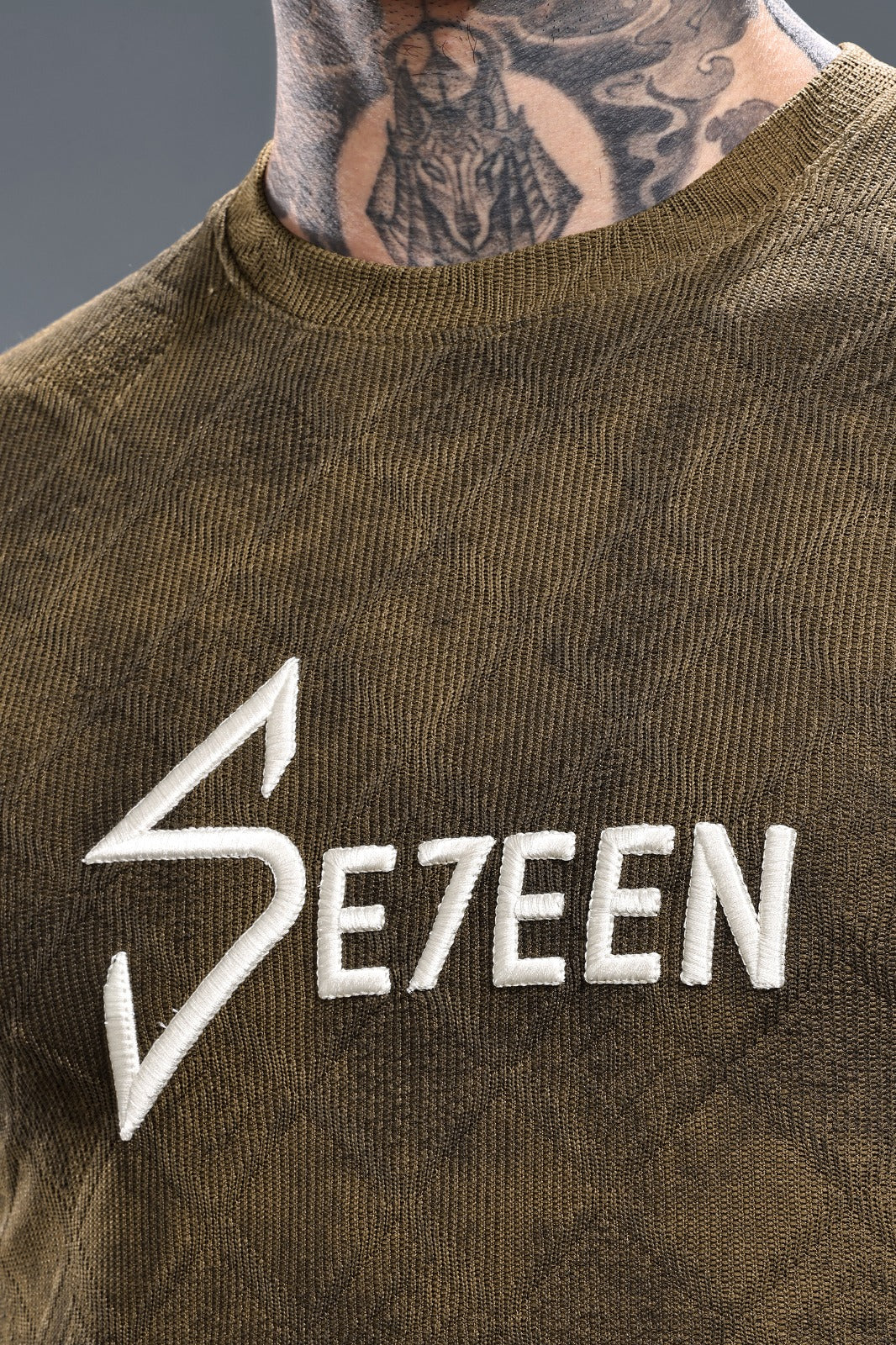 Premium Textured Embroidered T-Shirt